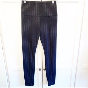 Lyssé | High-Waisted Dark Gray Pinstripe Legging